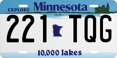 MN license plate 221TQG