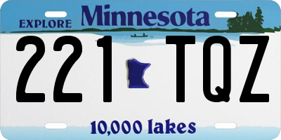 MN license plate 221TQZ