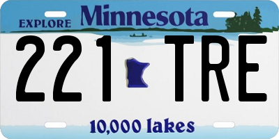MN license plate 221TRE