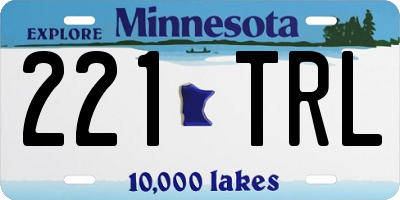 MN license plate 221TRL