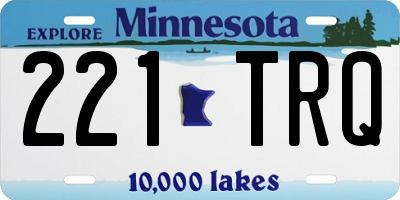 MN license plate 221TRQ