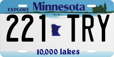 MN license plate 221TRY