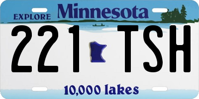 MN license plate 221TSH