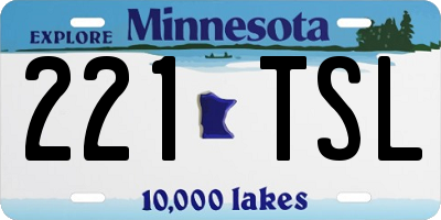MN license plate 221TSL