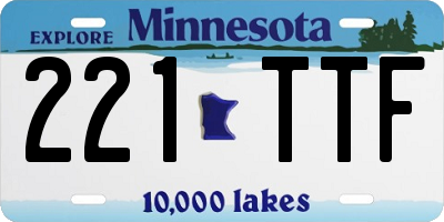 MN license plate 221TTF