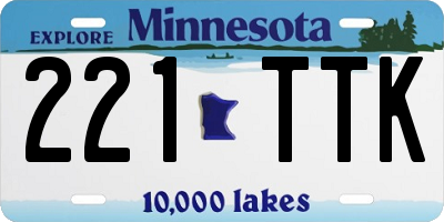 MN license plate 221TTK