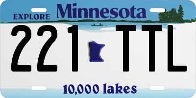 MN license plate 221TTL
