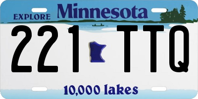 MN license plate 221TTQ
