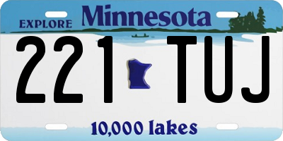 MN license plate 221TUJ