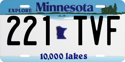 MN license plate 221TVF