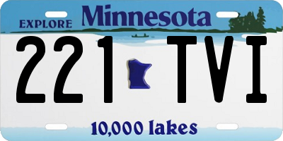 MN license plate 221TVI