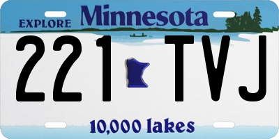 MN license plate 221TVJ