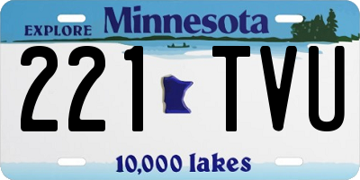 MN license plate 221TVU