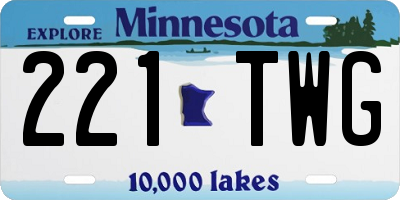 MN license plate 221TWG