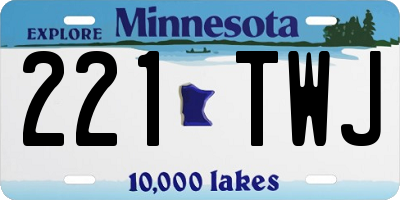 MN license plate 221TWJ