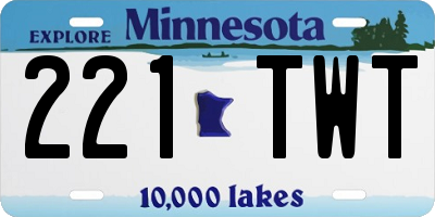 MN license plate 221TWT