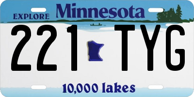 MN license plate 221TYG