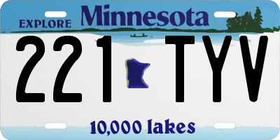 MN license plate 221TYV
