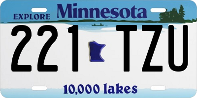 MN license plate 221TZU