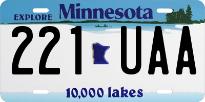 MN license plate 221UAA