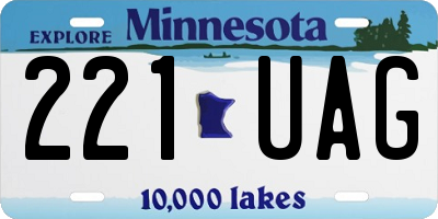 MN license plate 221UAG