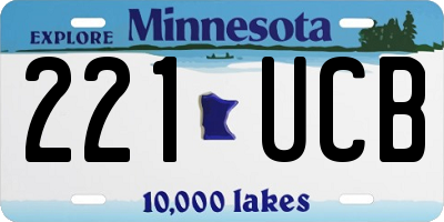 MN license plate 221UCB