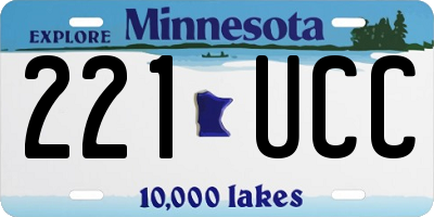 MN license plate 221UCC