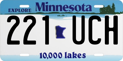 MN license plate 221UCH