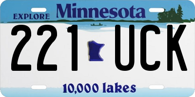MN license plate 221UCK