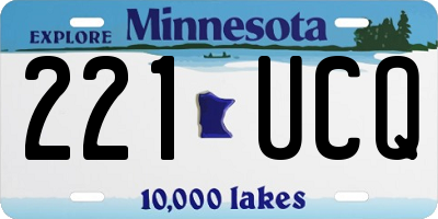 MN license plate 221UCQ