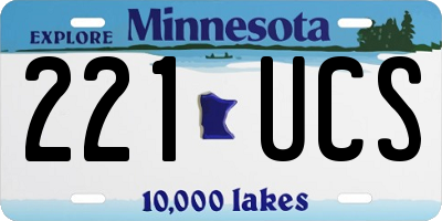 MN license plate 221UCS