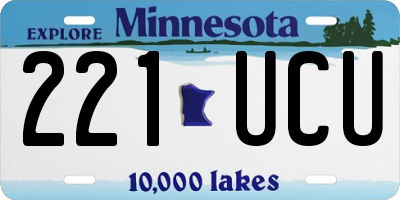 MN license plate 221UCU