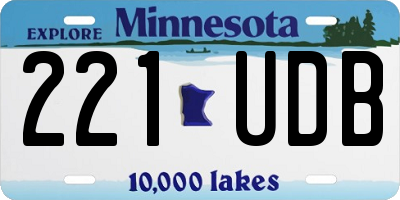 MN license plate 221UDB