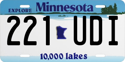 MN license plate 221UDI