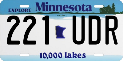 MN license plate 221UDR