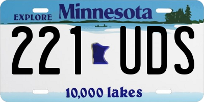 MN license plate 221UDS