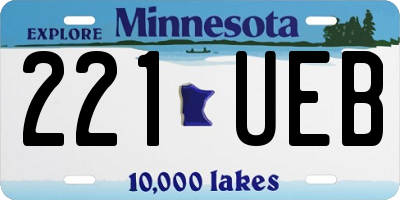 MN license plate 221UEB
