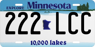 MN license plate 222LCC