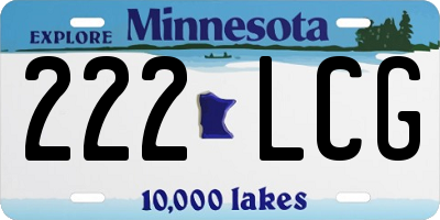 MN license plate 222LCG