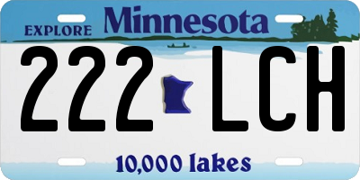 MN license plate 222LCH
