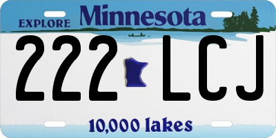 MN license plate 222LCJ
