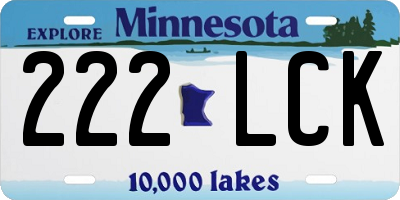 MN license plate 222LCK