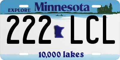MN license plate 222LCL