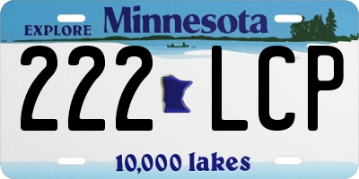 MN license plate 222LCP