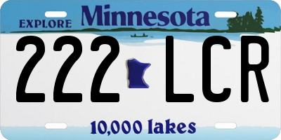 MN license plate 222LCR