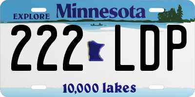 MN license plate 222LDP