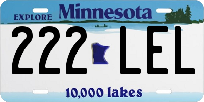 MN license plate 222LEL
