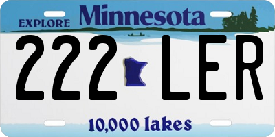 MN license plate 222LER