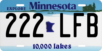 MN license plate 222LFB
