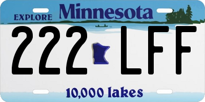 MN license plate 222LFF